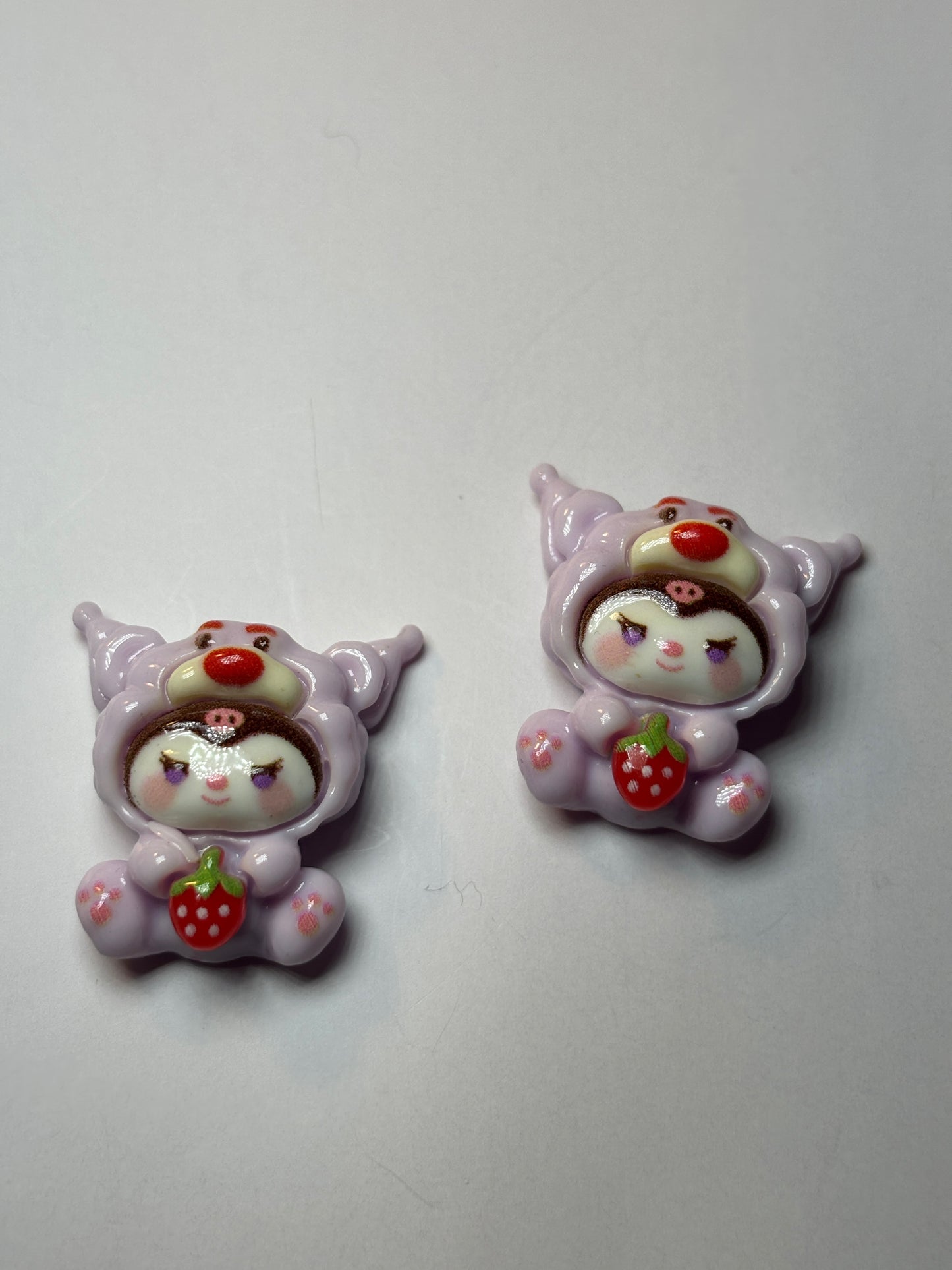 Bedtime Strawberry Kuromi Nail Charm