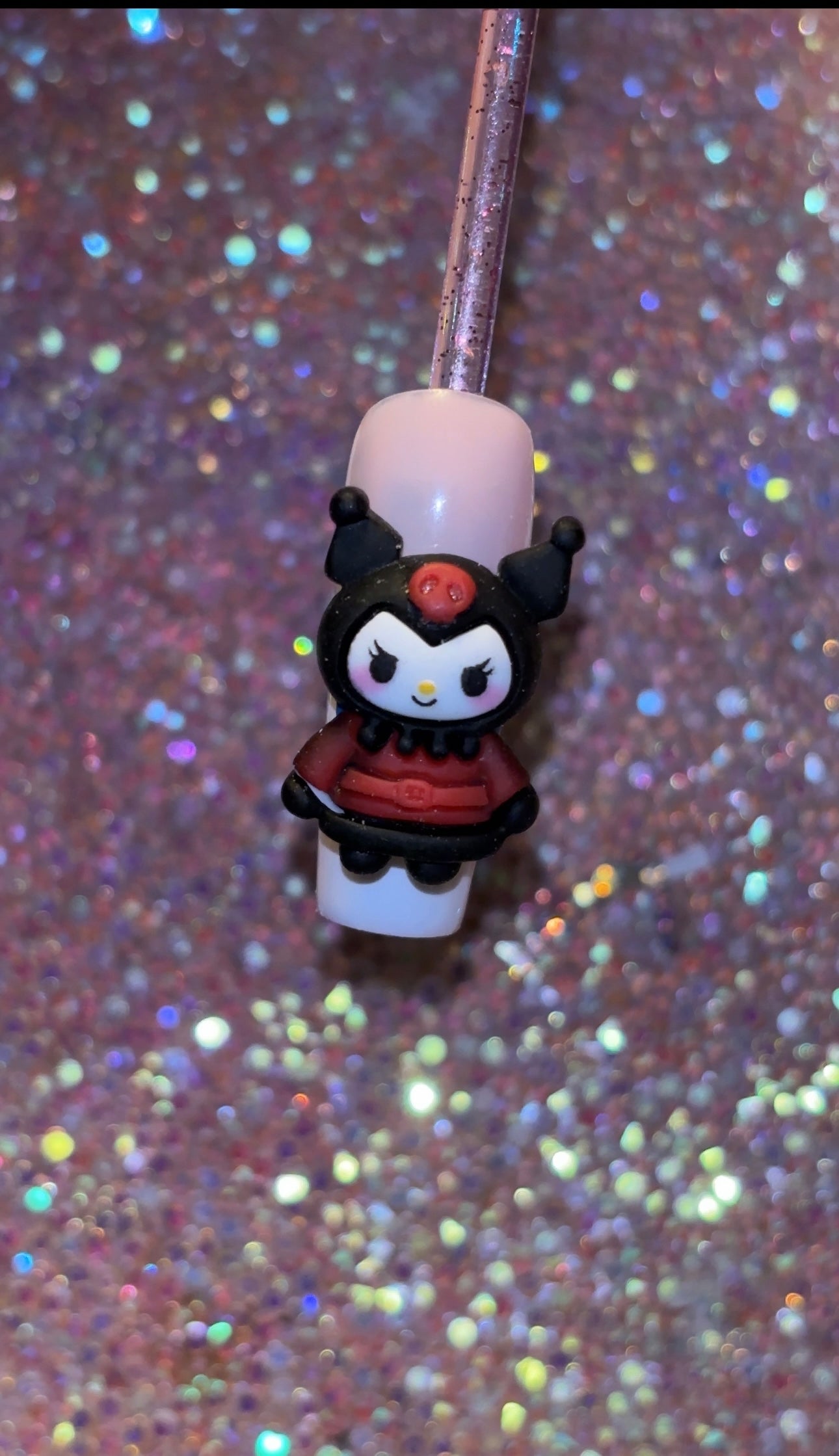 Kuromi Nail Charm Red Jumper