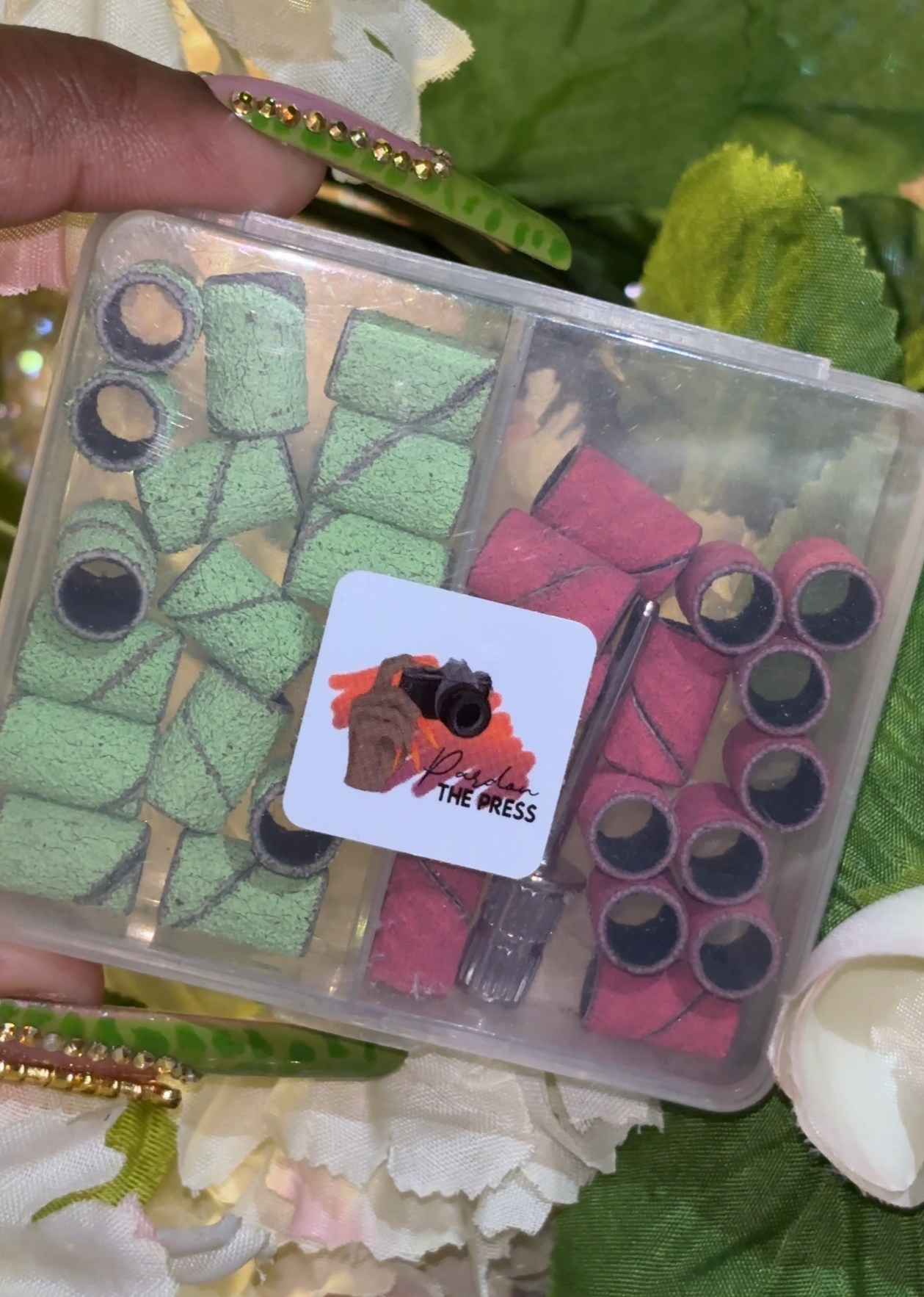 30pc Sanding Bands With Mandrel Barrel