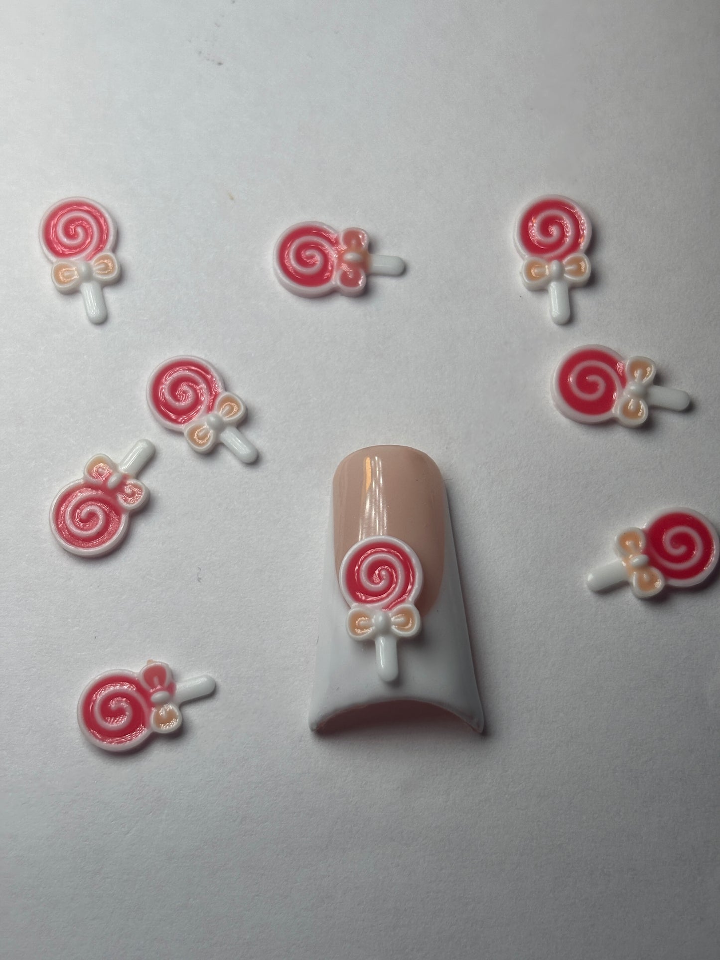 Swirly Lollipops Nail Charms 