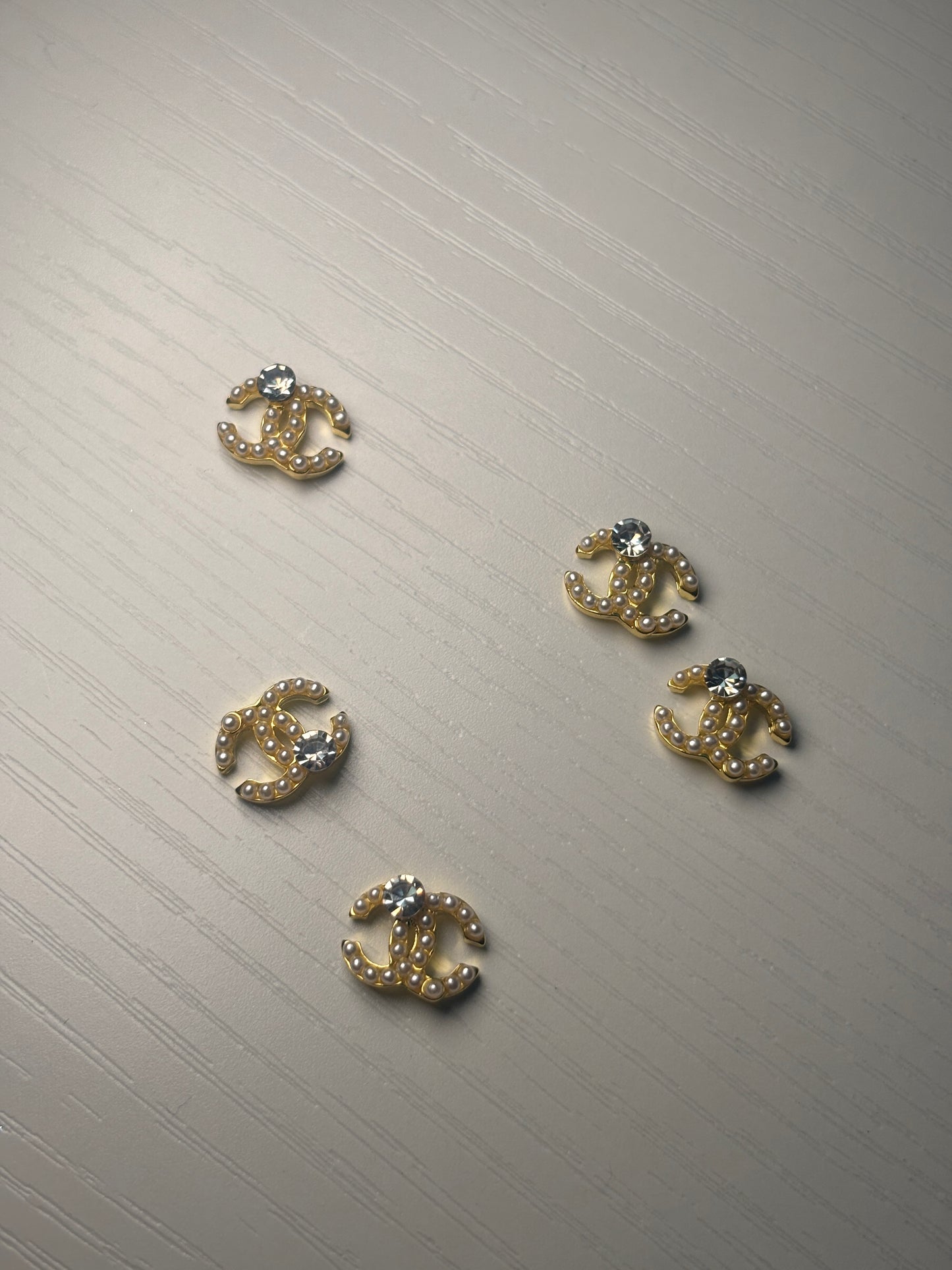 Designer Gold Pearl nail Charms 
