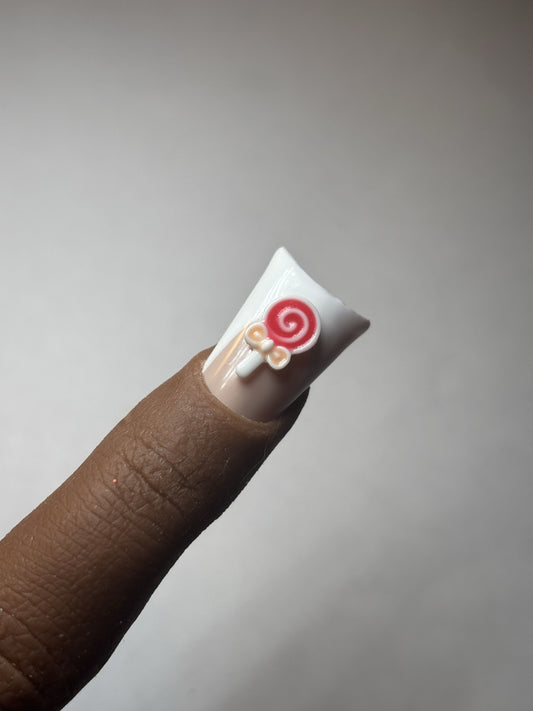 Swirly Lollipops Nail Charms ￼