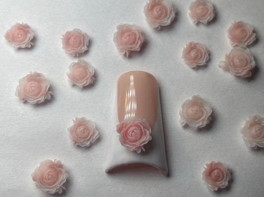 Light Pink Pastel Flower Nail Charm