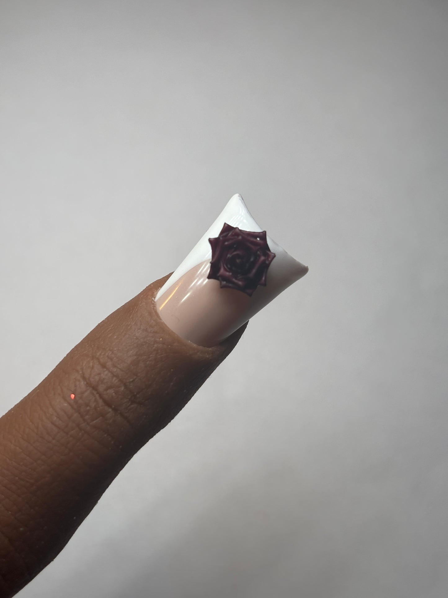 Brown Tone Flower Nail Charm