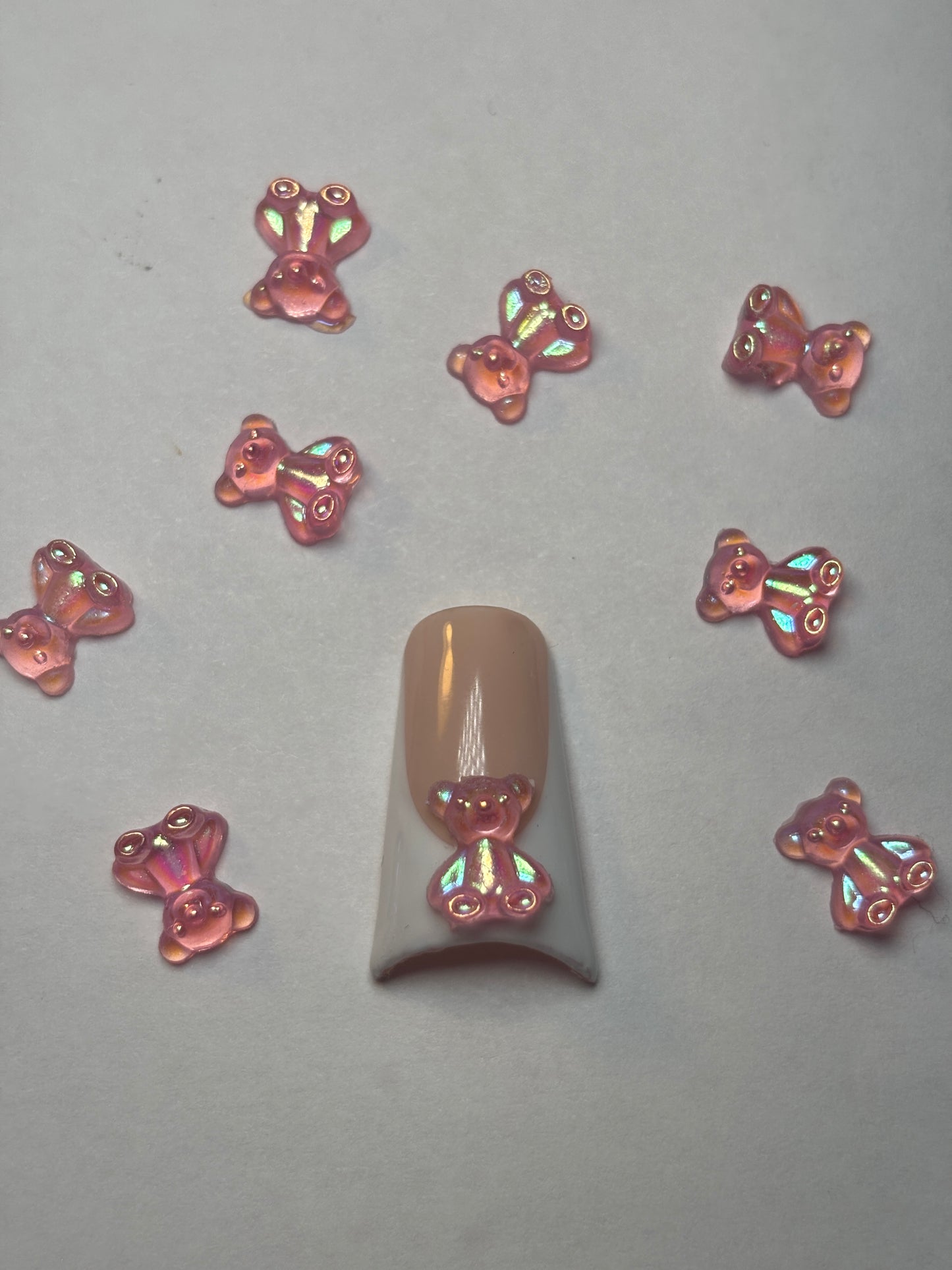 Holographic Teddy Bear Charm￼
