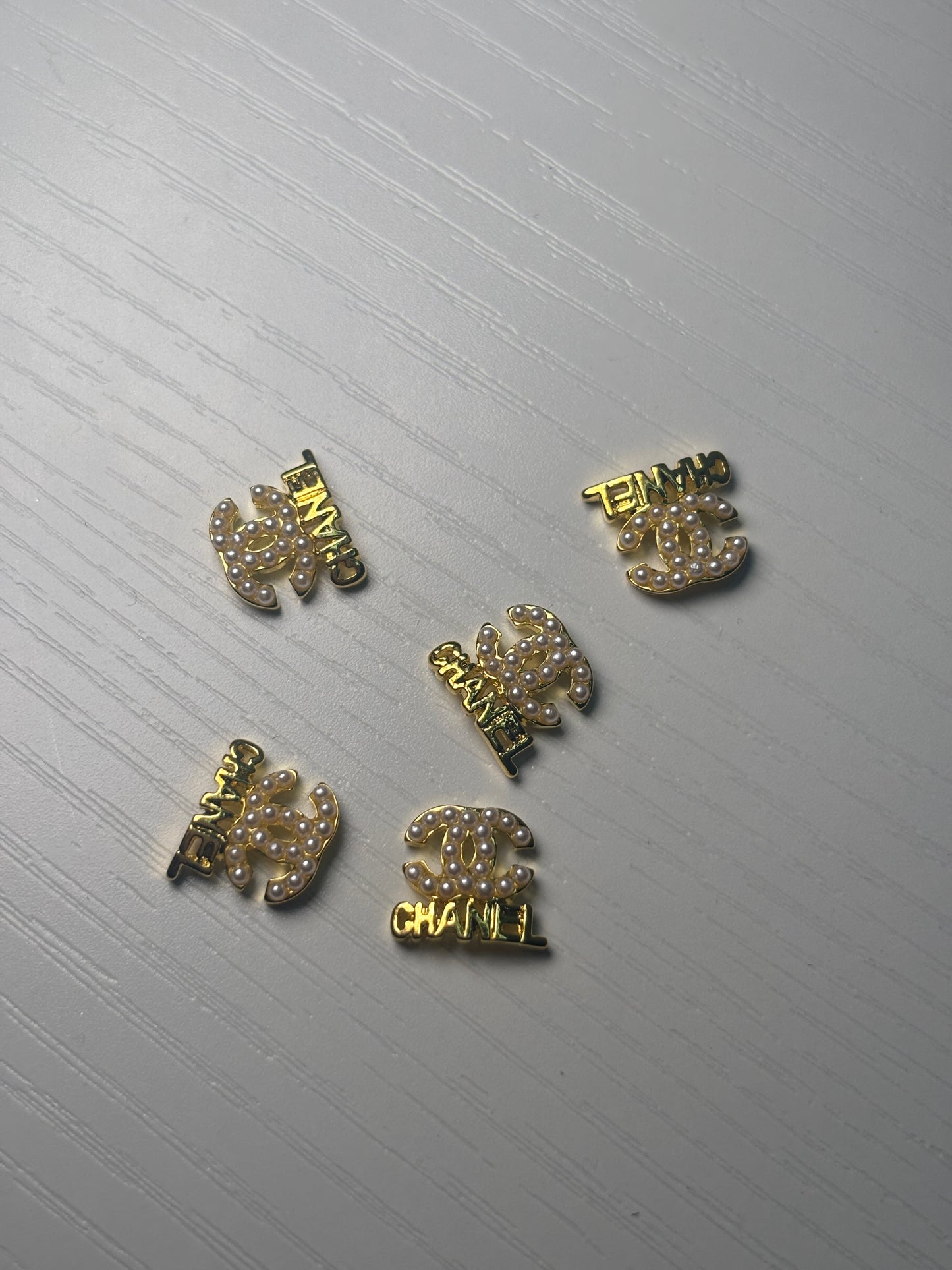 Designer Gold Pearl nail Charms ￼