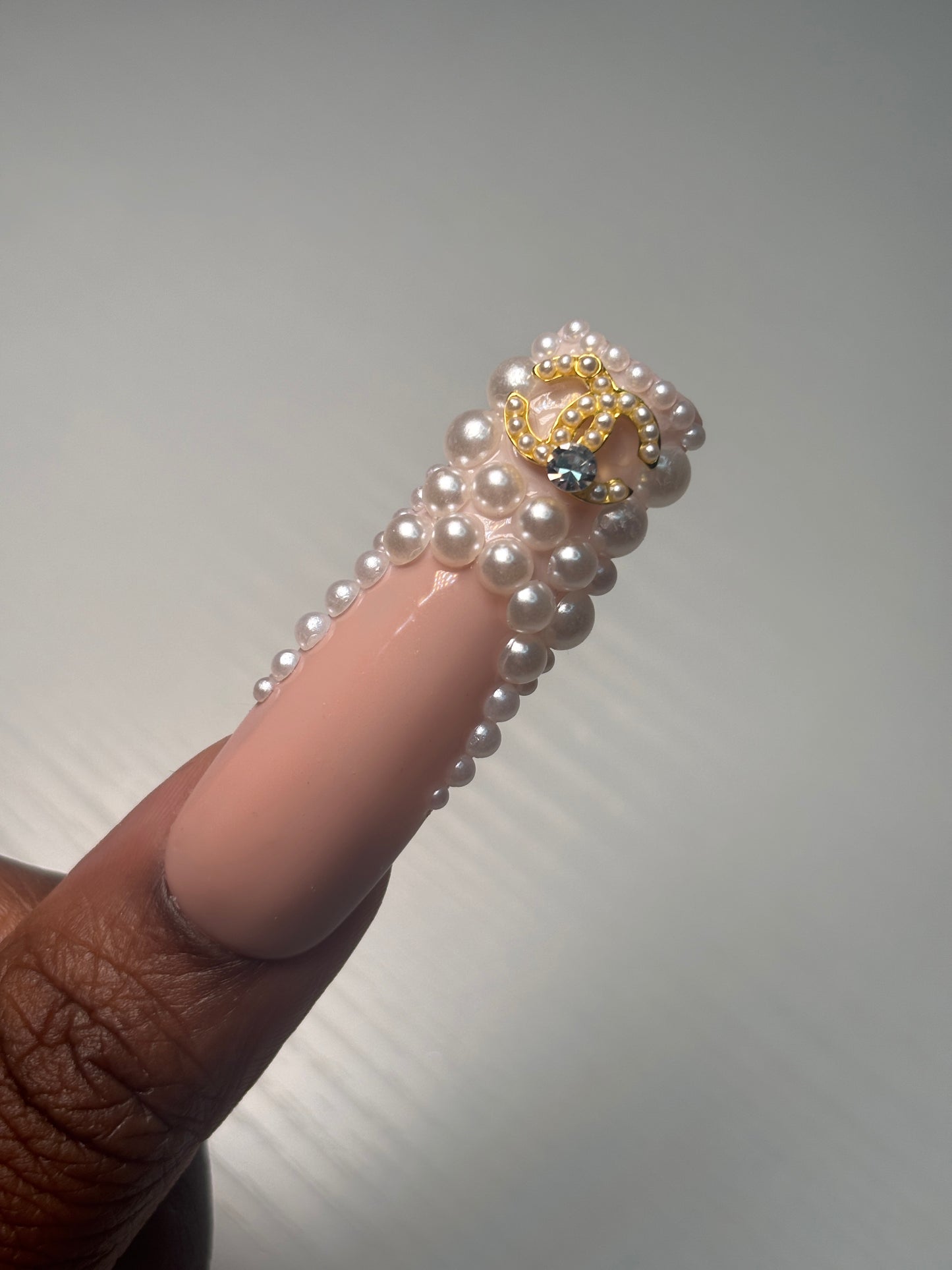 Designer Gold Pearl nail Charms ￼