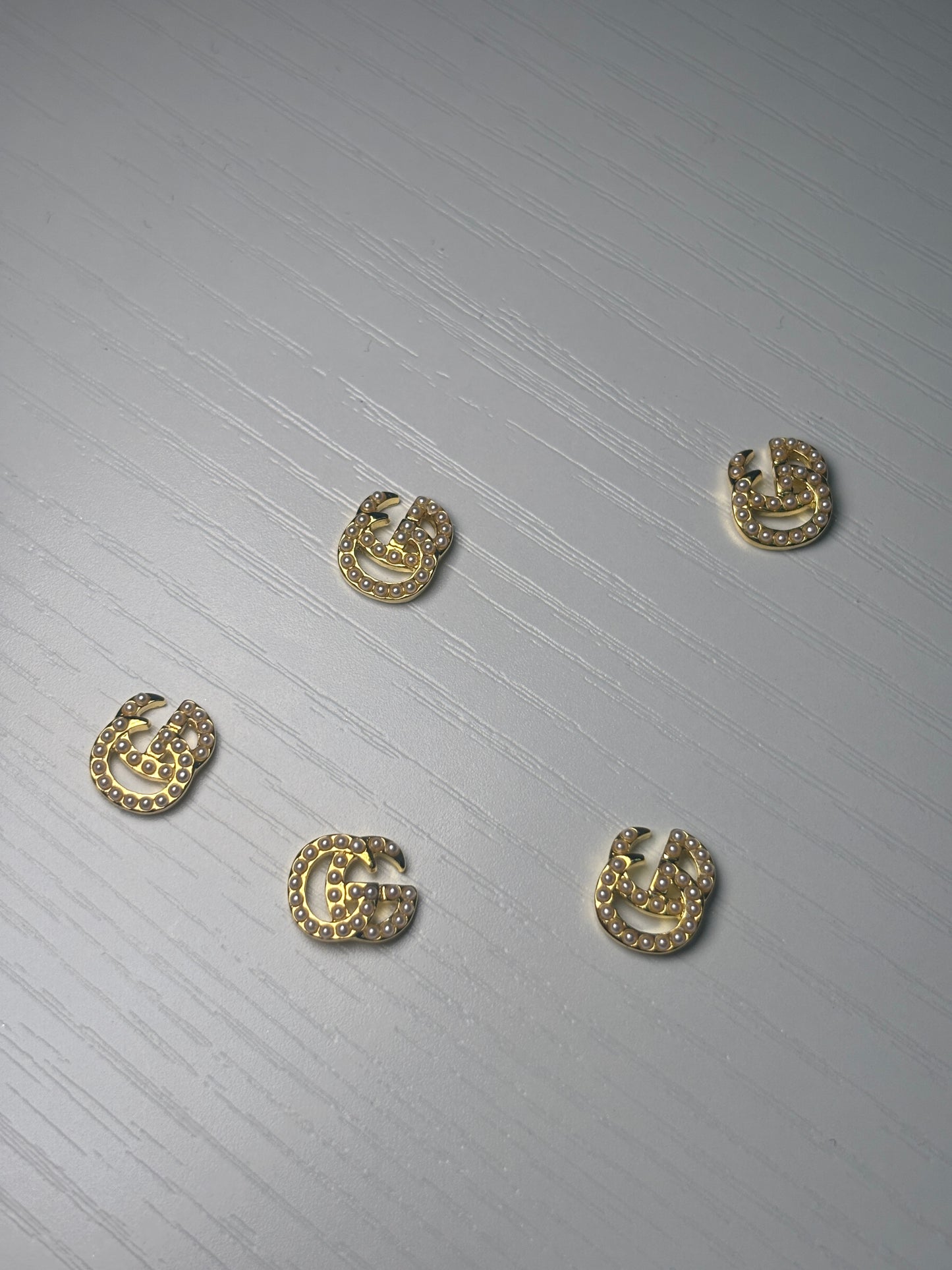 Designer Gold Pearl nail Charms ￼