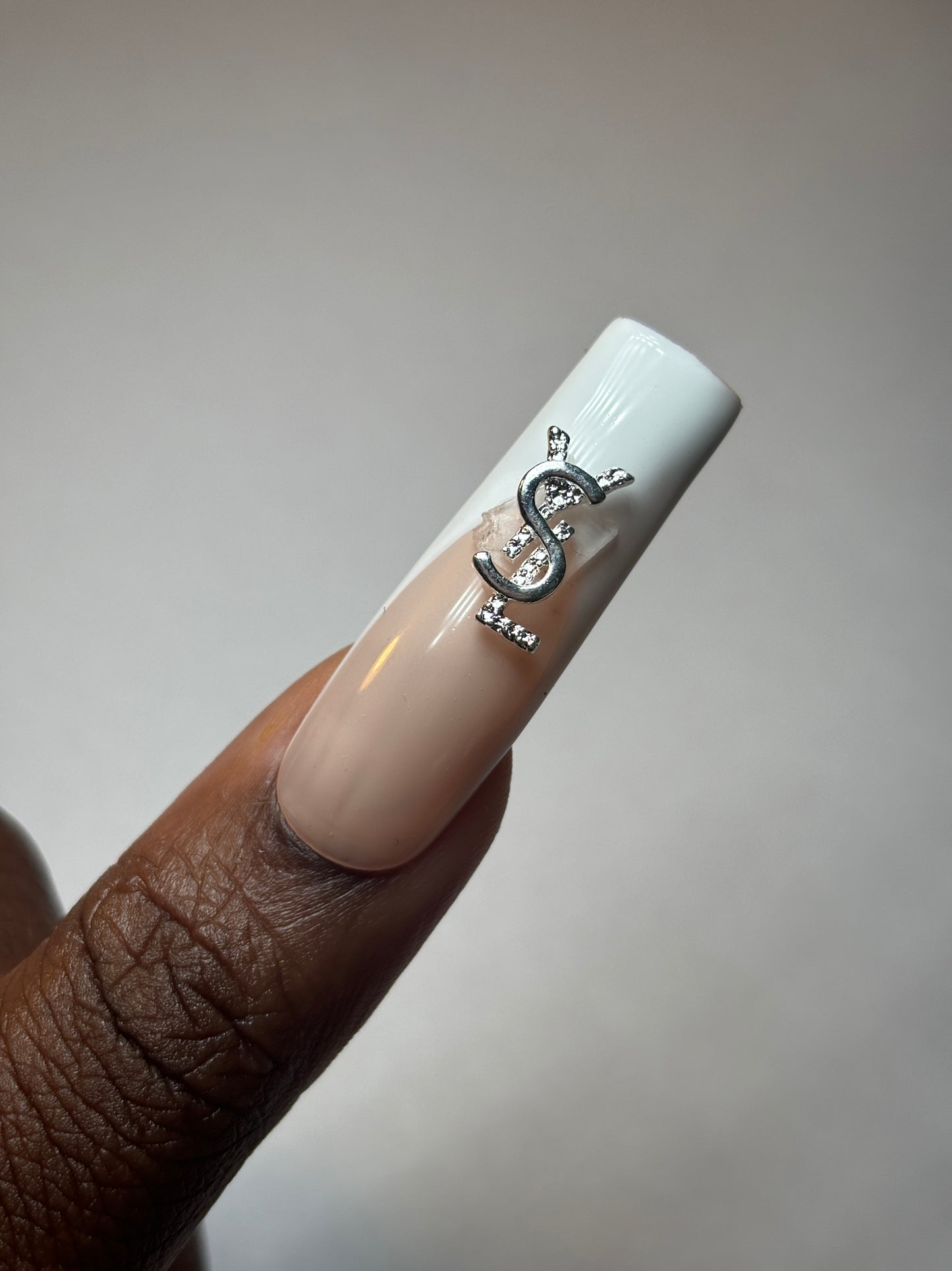 Silver  Luxury Nail Charms