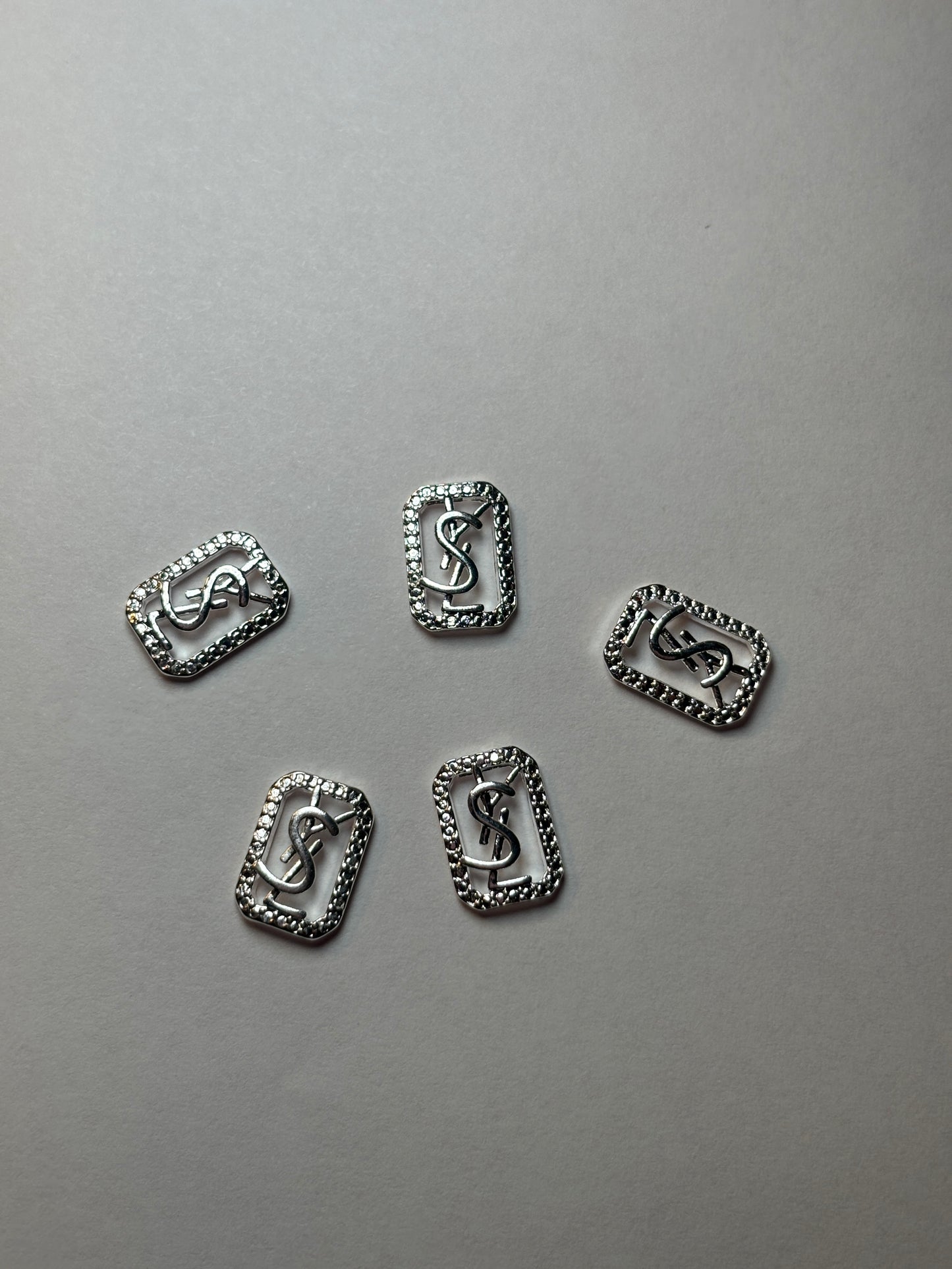 Silver  Luxury Nail Charms