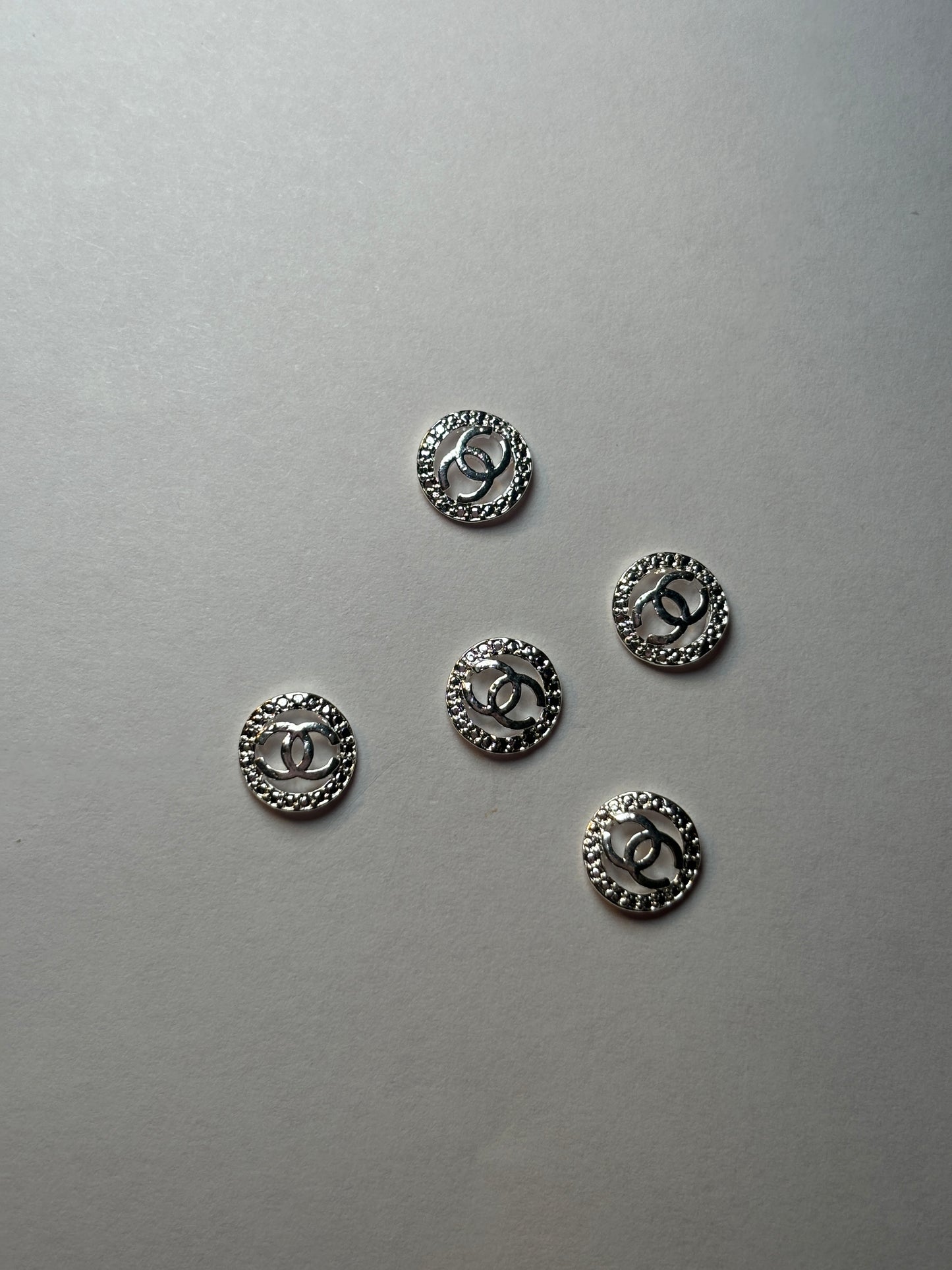 Silver  Luxury Nail Charms