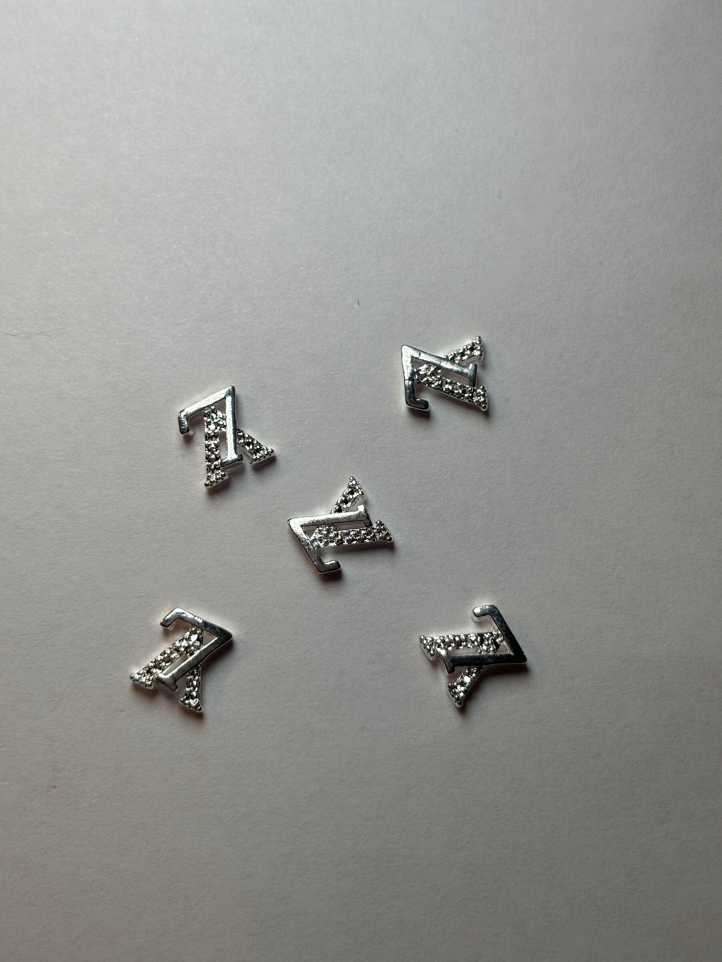 Silver  Luxury Nail Charms