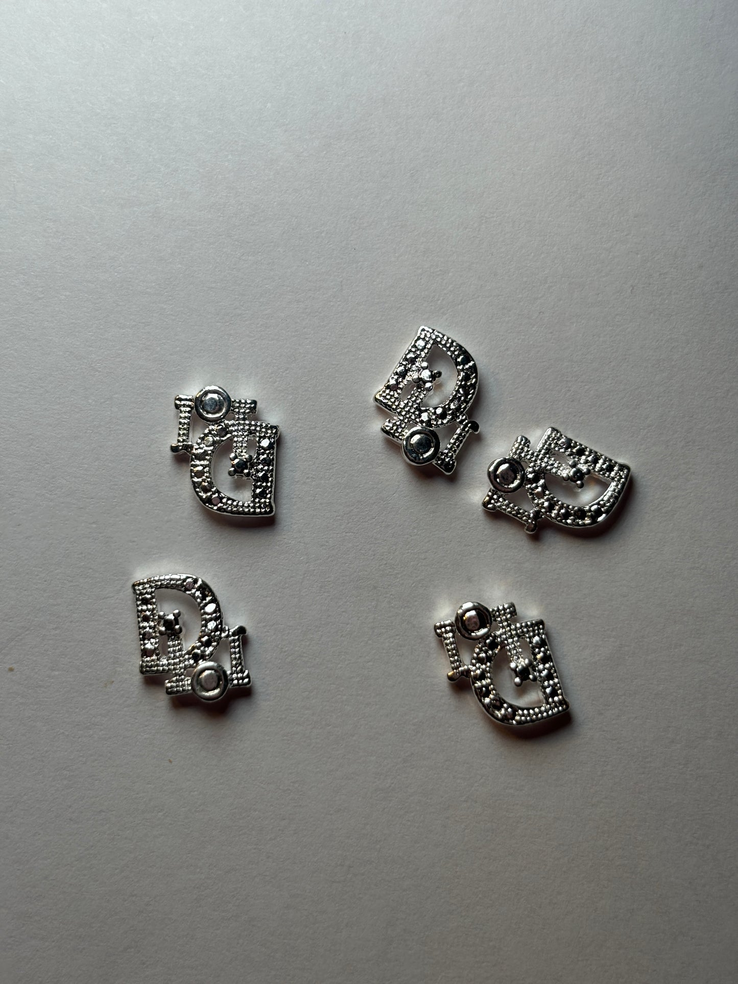 Silver  Luxury Nail Charms