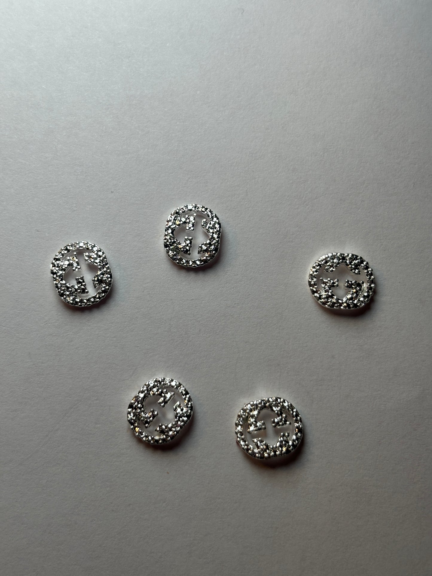 Silver  Luxury Nail Charms