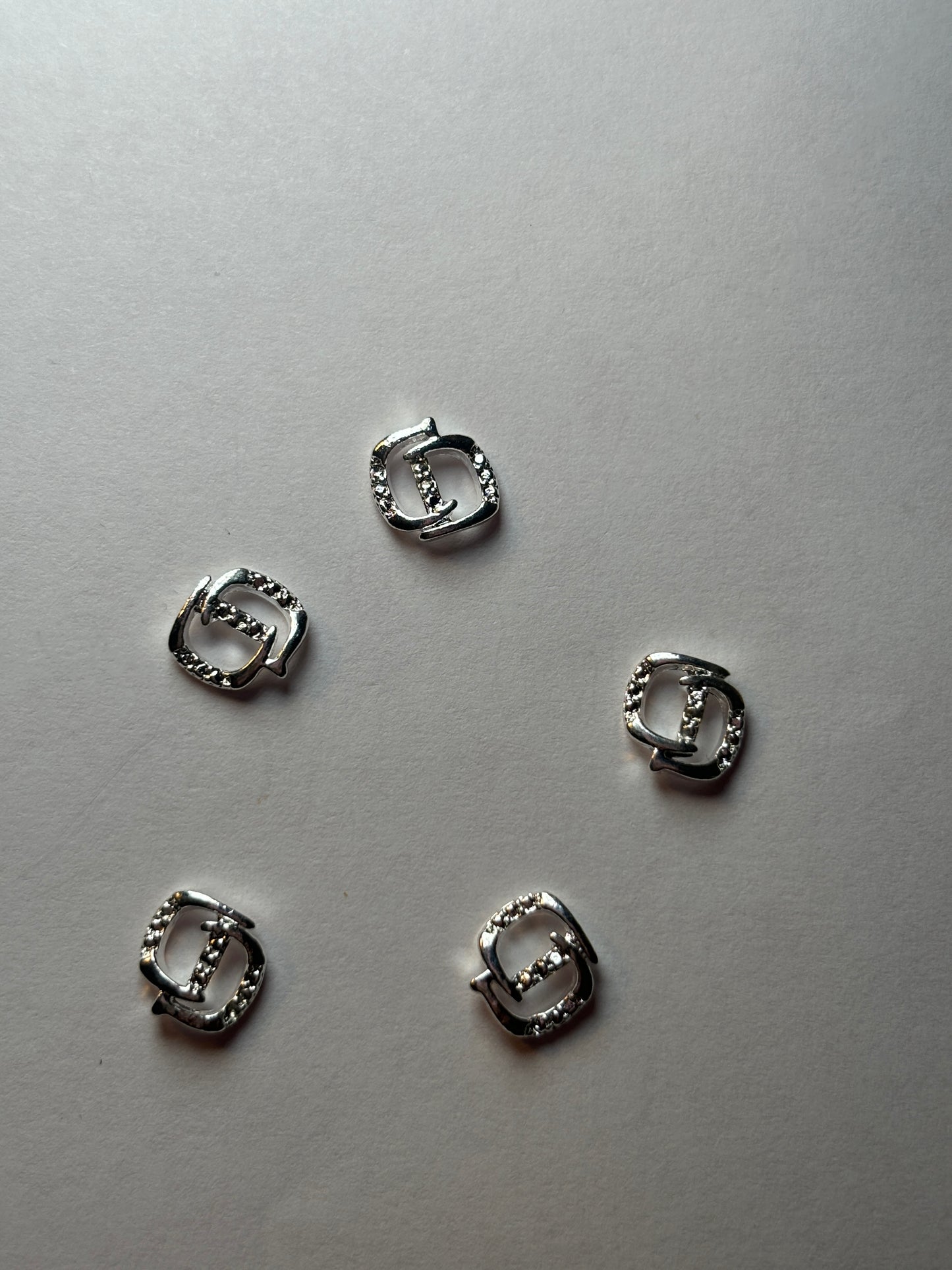 Silver  Luxury Nail Charms