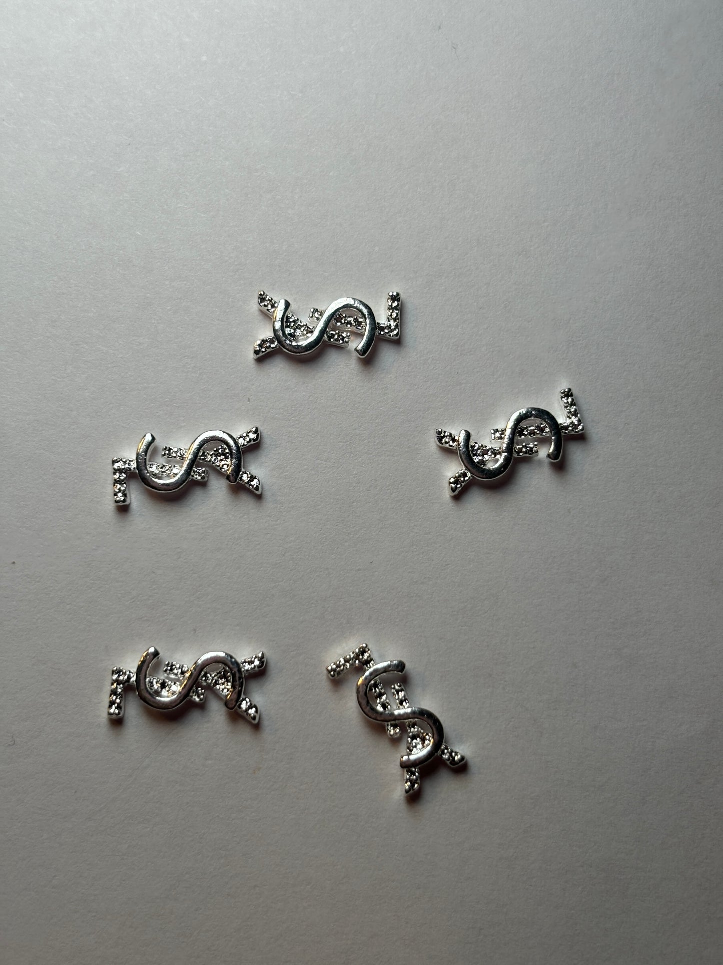 Silver  Luxury Nail Charms