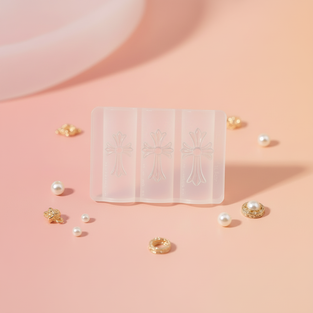 Cross Nail Mold - Enhanced Silicone Visibility