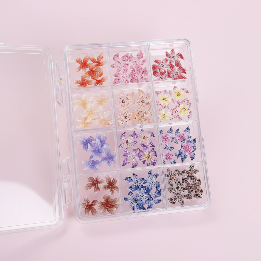 Floral Charm Tray Light Pink Background