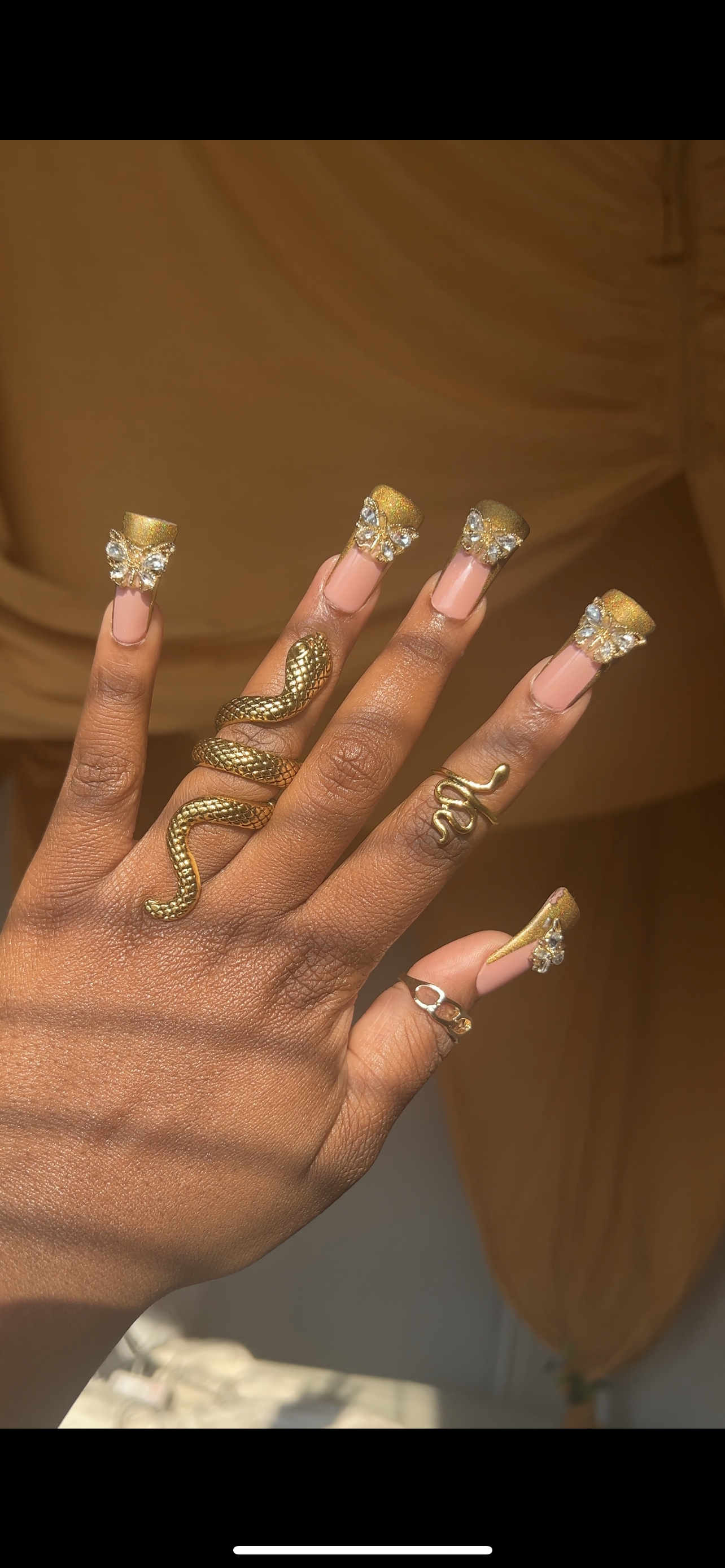 24PCS/Sets Wedding Bride Fake Nails Glitter Crystal Pearl Rhinestone Nail  Patch Full Nail Tips Fingernail Women Nail Art Tips