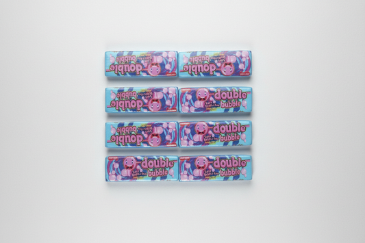 Organized bubble gum product photo