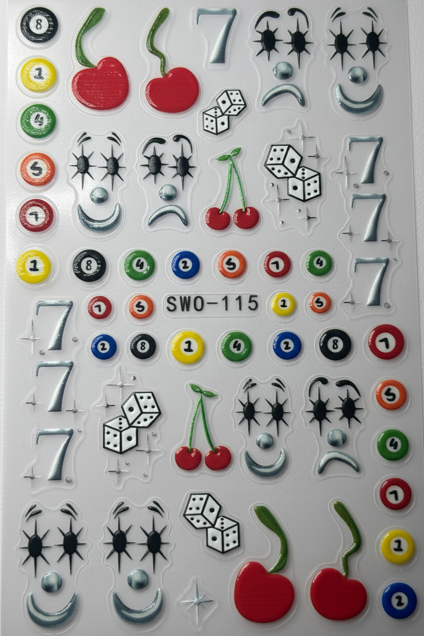 Professional nail sticker sheet with better lighting
